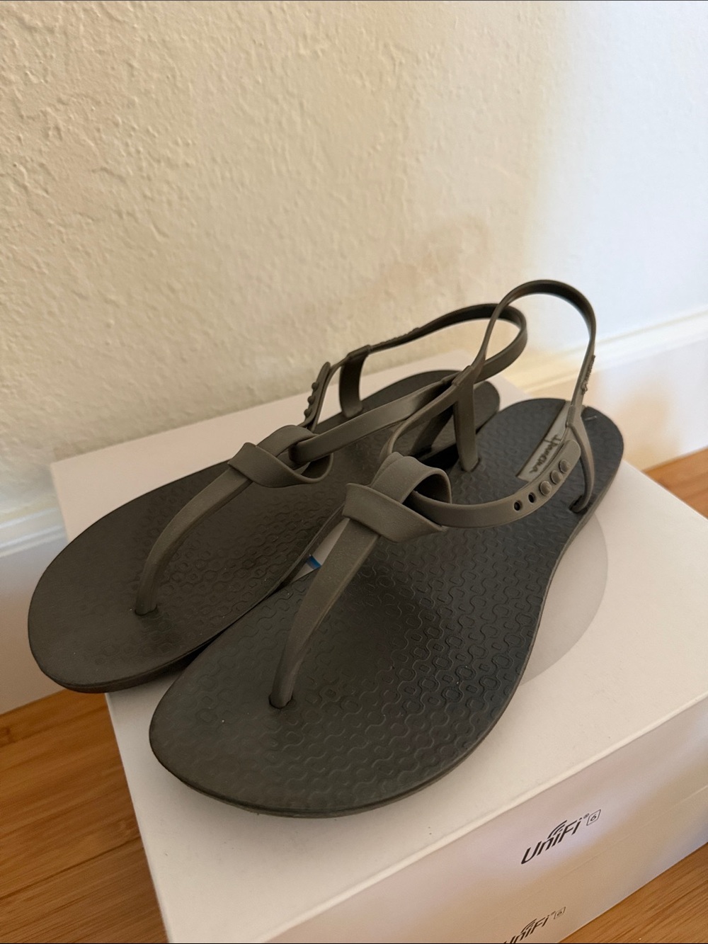 Ipanema Grey Women's T-Strap Sandals